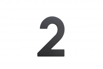 Nerezové číslo "2" v plochém „2D“ provedení RICHTER RN.75L.2.CE
